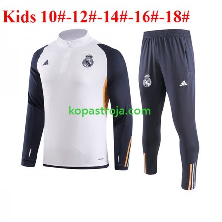Real Madrid Barn Tränings Sweatshirtställ Vit 2023/24